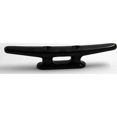 7" Cleat Heavy Duty Black Nylon Open Base Boat & Dock Cleats