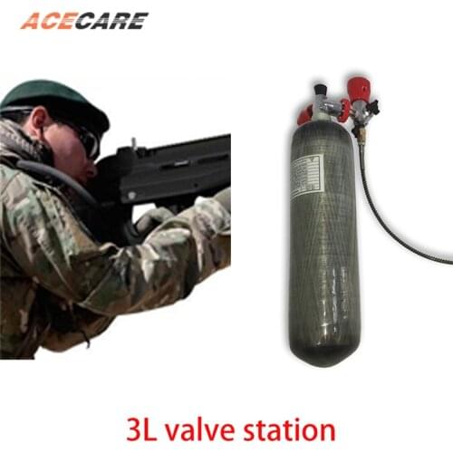 AC103101 3L CE Mini Scuba Air Tank 4500Psi Gas Cylinder Pcp Air Rifle carbon air tank Airforce Condor Valve And Gas Station