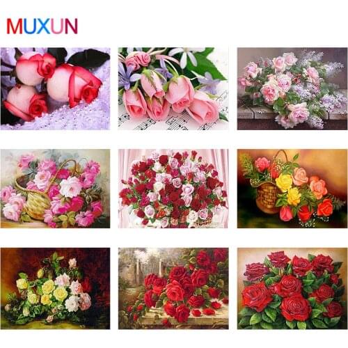 Diamond Mosaic Full Display Rhinestones Pictures Diamond Painting Rose Diamond Embroidery Flowers Hobbies And Crafts Gift Jq267