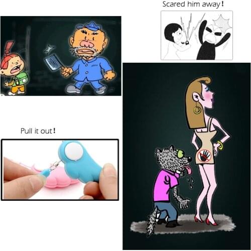 90db Emergecy Self DefenseAlarm Personal Protection Girl Women Anti-Attack Panic Safety Security Rape Mini Loud