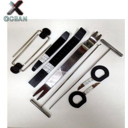 Auto Car Radio Panel Door Clip Trim Dash Audio Removal Installer Pry Tool Disassembly Plastic Pry Tool Hand Repair Tool 9pcs