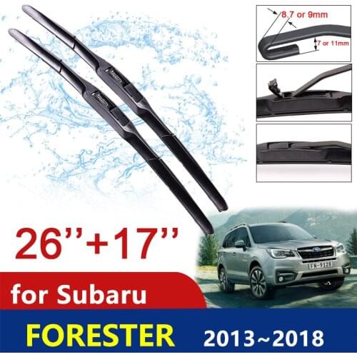 Car Wiper Blade Windscreen for Subaru Forester 2013 2014 2015 2016 2017 2018 SJ Front Windshield Wipers Car Accessories Stickers