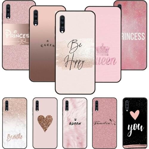 Phone Case For Samsung Galaxy A 50 51 71 70 7 5 10 20 30 40 41 21 S E Black Cover Bumper Luxury Prime Tpu Pink Princess Queen