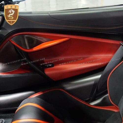 For Mclaren 720s Glossy/Matte Carbon Fiber Door Sills Cover Scuff Threshold Panels Interior Trim Car Accessories