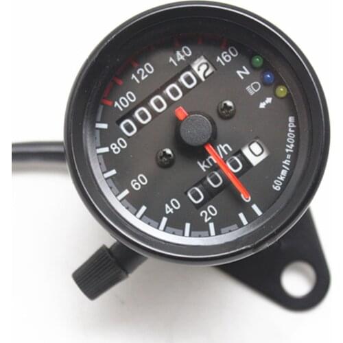 Motorcycle Delicate Universal 12V Motorcycle Round-Trip Odometer LED Backlight Odometer Speedometer