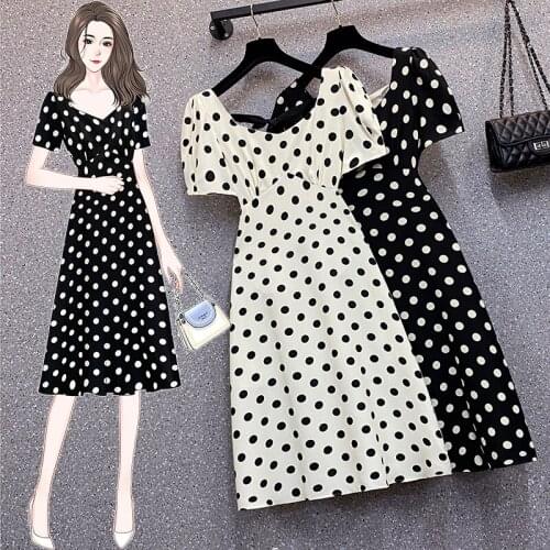 Kekeplus Elegant Women Polk Dot Print Official Dress Vintage Ladies Proficial Work Wear OL Slim Dresses Oversized Clothing 18287