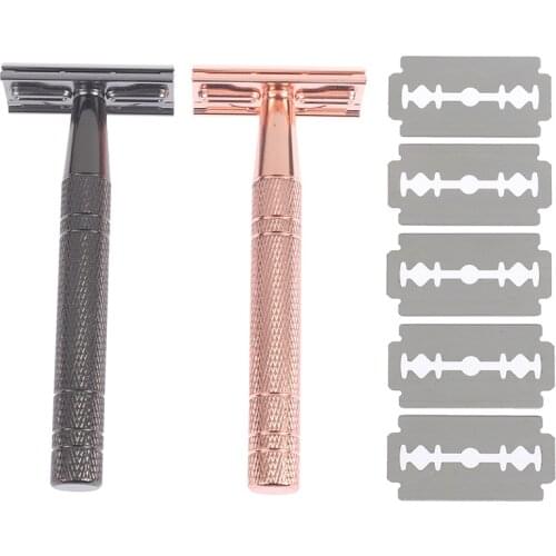 Classic Shaving Double Edge De Safety Razor + Free Blades Vintage Shaver For Men