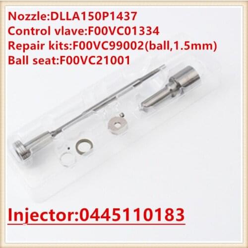 0445110183 injector overhaul kits DLLA150P1437 F00VC01334 overall set 0 433 171 889 for 0 445 110 183 0445110183 0986435102