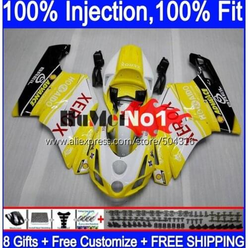 Injection Body For DUCATI 749S 999S 749 999 S R Bodywork 121MC.6 749-999 03 04 749R 999R 2003 2004 OEM Fairing kit yellow light