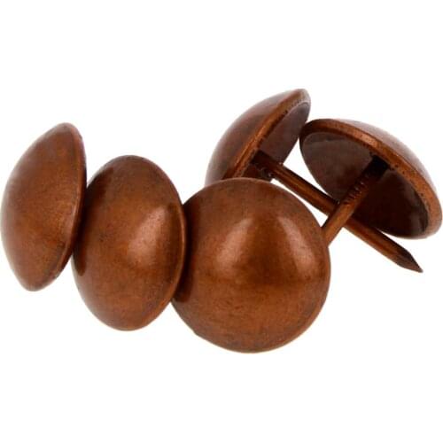 MroMax New Red Patina Round Head Foam Nails Iron Plating 14*20/19*23/30*30mm Hardware Fastener Nail 20/25/30/40/50/70/100/300pcs