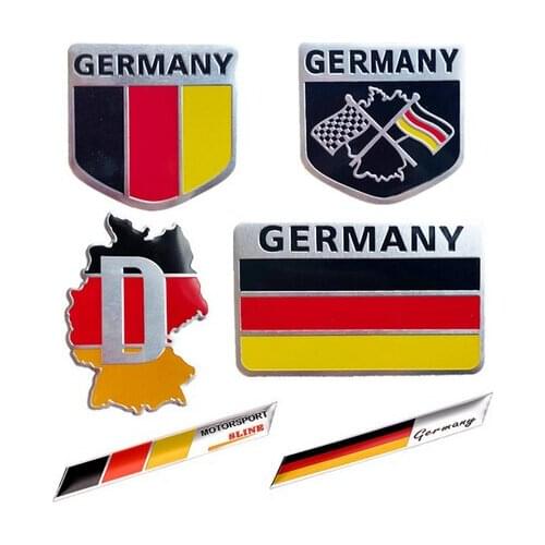 Set Germany Flag Emblem Badge Motorcycle Fairing Decals Sticker for Auto Doors Windows Trunks Car Accessories