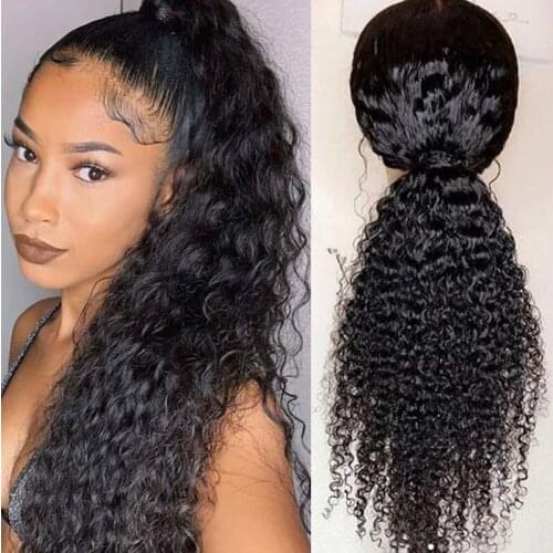 Bouncy Curly Lace Front Wig Pre Plucked Human Hair Wigs Brazilian Remy Hair Lace Wigs For Women 4x4 Closure Wig With Baby Hair