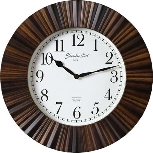 Nordic Retro Wooden Wall Clock Corridor Large Wall Clock Living Room Modern Design Creative Decorative Clock Home Ornaments