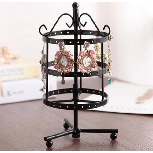 New 72 Holes and 96 Holes Earrings Holder Jewelry Display Storage Stand Metal Revolving Jewellery Display Rack