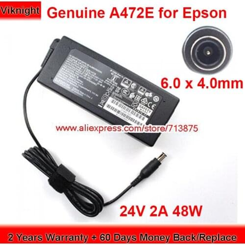 Genuine EP-AG480DDG 48W Charger 24V 2A AC Adapter for Epson DS870 A472E Power Supply