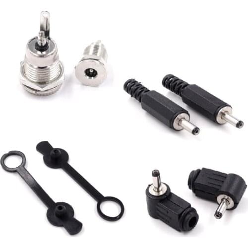 DC Power Jack Socket Plug DC-099 3.5*1.35mm Metal Copper High Current Socket Temperature Resistance Waterproof cap 3.5x1.35mm