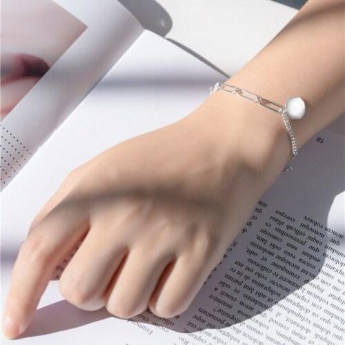 SODROV Luxury Personalized Design Disc Chain Stitching Bracelet Jewellery Sterling Silver 925 Bangle 925 Bracelets for Women