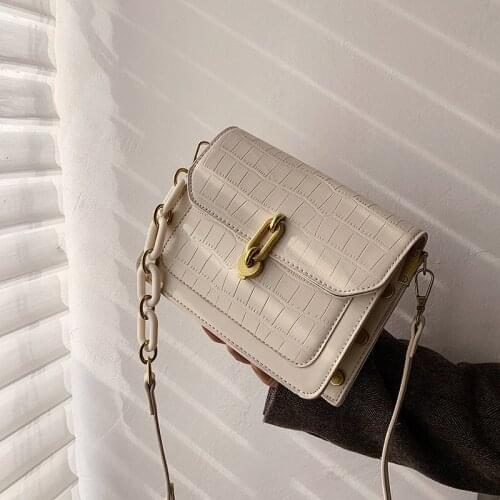 Texture bag female 2021 spring new fashion retro net red ins messenger bag stone texture small square bag