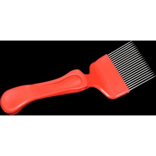 5 pcs Beekeeping 21-Pin Straight Needles Uncapping Forks red handle Stainless Steel Bee Honey Sparse Rake Shovel Bee Tools