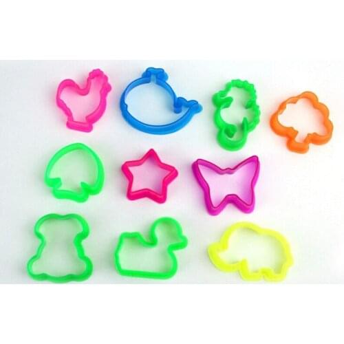 10pcs/set Random Color Plasticine Mold Tools Animal Shape Clay Mould Baby Children Toys Animal Clay Playdough Mold Tool Toys