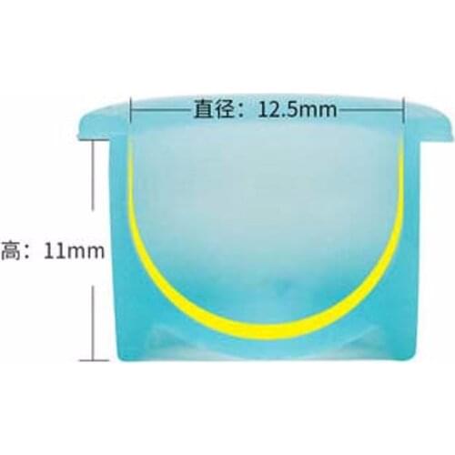 100pcs/pack Tattoos Blue Silicone Plastic Glue Holder Ring Tatoo Pigment Cups Tattoo Eyebrow Semipermanent Makeup Supplies Sale