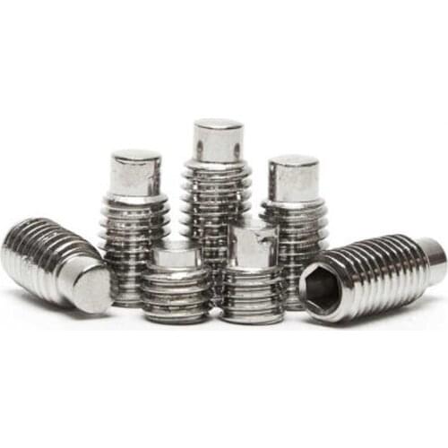 30pcs M3 304 stainless steel Allen convex end grup screw hex socket cylinder head set stop payment bolt DIN915 3mm-12mm long