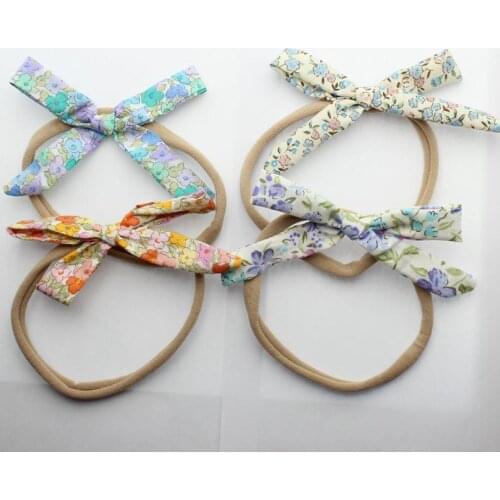 8pcs Girls bows Elastic Hair Ties Band mix color Ponytail holder Headband Women Hair Accessories Nylon headbands