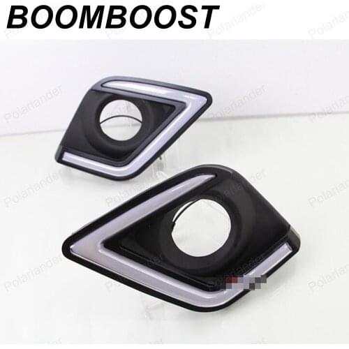 Car DRL LED daytime running lights fog light for T/oyota H/ILUX R/EVO 15 -16 front turn signals lamp