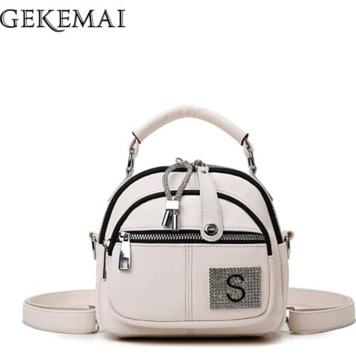 Designer Multifunctional Ladies Shoulder Bag Solid Color High Quality Leather Fashion Mobile Phone Bags Travel Messenger Bag Sac