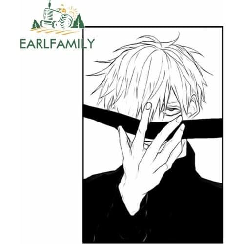 EARLFAMILY 13cm x 8.6cm for Jujutsu Kaisen Car Stickers Refrigerator Decal Bumper Waterproof Car Assessoires Decoration