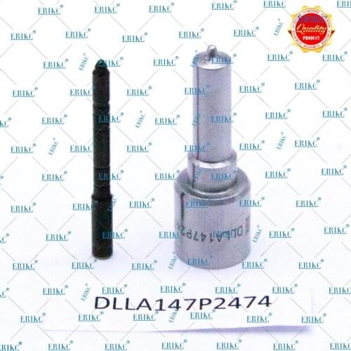 ERIKC Auto Fuel Diesel Injector Nozzle Dlla147p2474 Common Rail Spray Dlla 147p2474 Black Needle Top Quality Dlla 147 P 2474