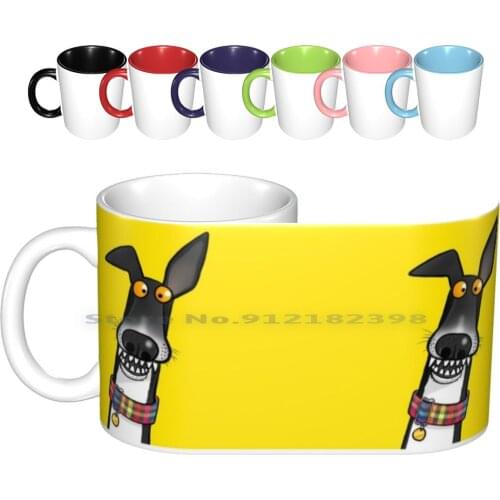 Teefs! Ceramic Mugs Coffee Cups Milk Tea Mug Rich Rich Skipworth Greyhounds Lurchers Whippets Dogs Pets Humour Humor Funny