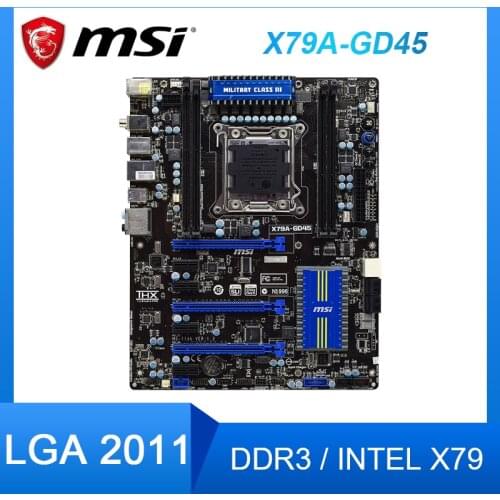 For MSI X79A-GD45 Motherboard LGA 2011 DDR3 For Intel X79A X79M SATA III PCI-E X16 Used Desktop Mainboard