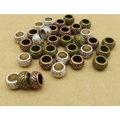 Micro small Silver/Bronze viking rune hair braid dread dreadlock beard beads rings for hair men women Accessories 30pcs