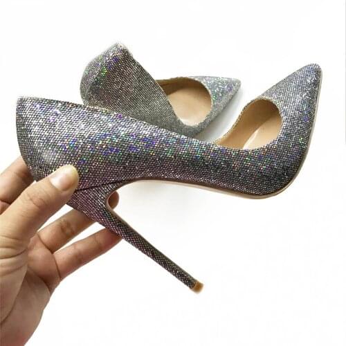 Fashion free shipping Glitter Poined Toe Stiletto high heel shoe pump HIGH-HEELED SHOES dress shoes