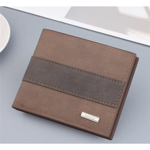 High Quality Mens Retro Matte Pu Leather Men Wallets Wholesale Short Leather Wallets Card Holders Purse For Men