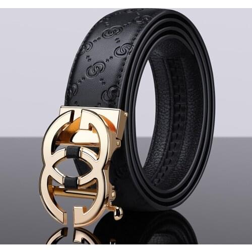 2020 full-grain leather Brand Belt Men Top Quality Genuine Luxury Belts for Men Strap Male Metal Automatic Buckle designers