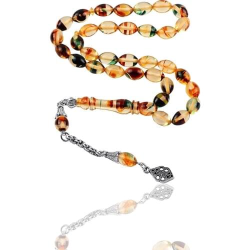 Mens Powder Amber Tasbih rosary is the most beautiful and original accessory very special gift muslim islam worship