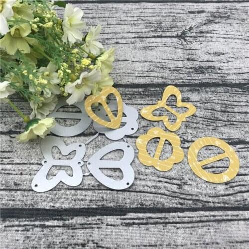 Ribbon Button set Paper Metal Cutting Dies Stencils for DIY Scrapbooking Album Paper Card Decorative Craft Embossing Die Cuts