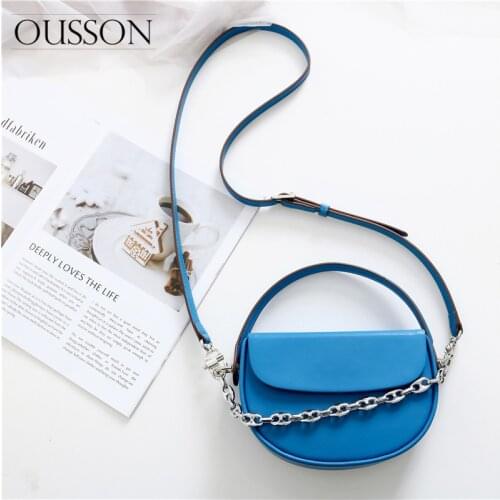 2021 New Half Round Saddle Bag Women Retro Handbag High Quality Leather Shoulder Bag Exquisite Female Crossbody Bag