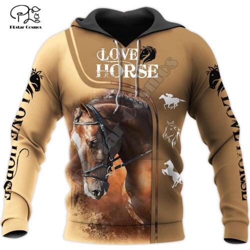 PLstar Cosmos Funny Animal Love Horse Colorful Harajuku NewFashion Tracksuit 3DPrint Men/Women Streetwear Jackets Zip Hoodies F7