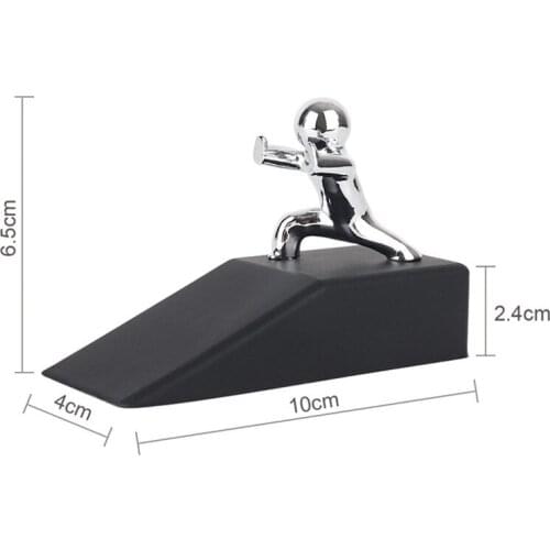 Zinc Alloy Household Door Stopper Creative Anti-collision Door Stops Anti-slip Rubber Base Safety Door Plug Ornaments Supplies