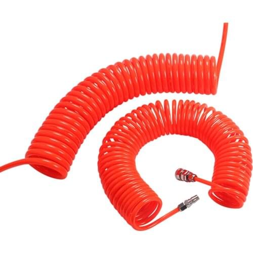 Pneumatic Polyurethane Air Compressor Hose PU Spring Tube Air Pressure Hose Spiral Pipe for Compressor Flexible Air Tool