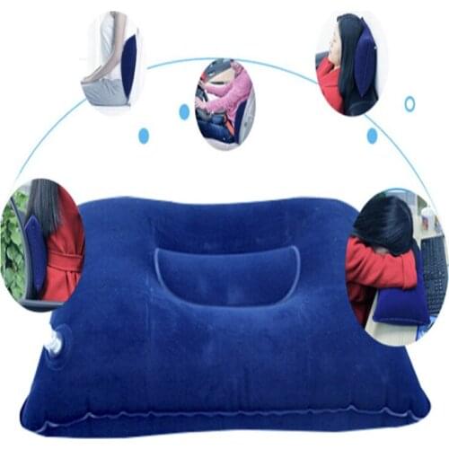 Portable Soft Ultralight Inflatable Pvc Nylon Air Pillow Sleep Cushion Creative Travel Bedroom Office Lying Sleeping Pillow