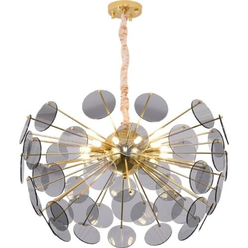 Postmodern light luxury pendant lights glass pendant nordic light restaurant American style bedroom pendant lights hanglamp G9