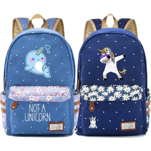 Unicorn Dabbing Rucksack Students School Bags Beautiful New Pattern knapsack for girl Women Fashion Cute Cat Backpack