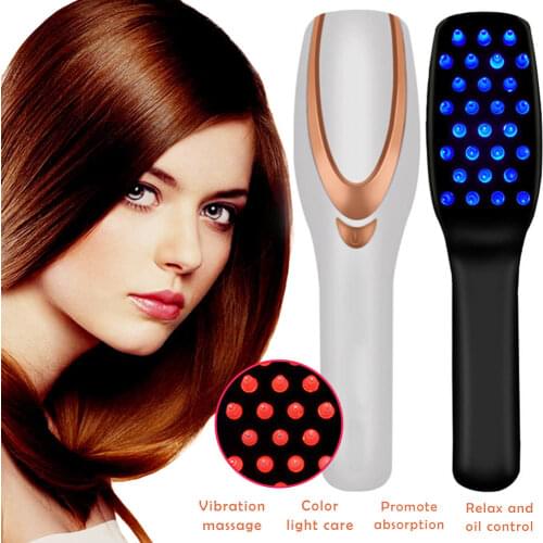 Vibration Hair Massage Brush Electric Phototherapy Massager Comb Professional Salon Hairdressing Care Styling Tool USB Charging