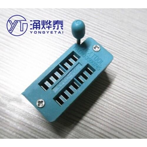 YYT 10PCS 2.54mm 14P locking seat locking IC seat locking double row seat 214 ordinary type tin plated