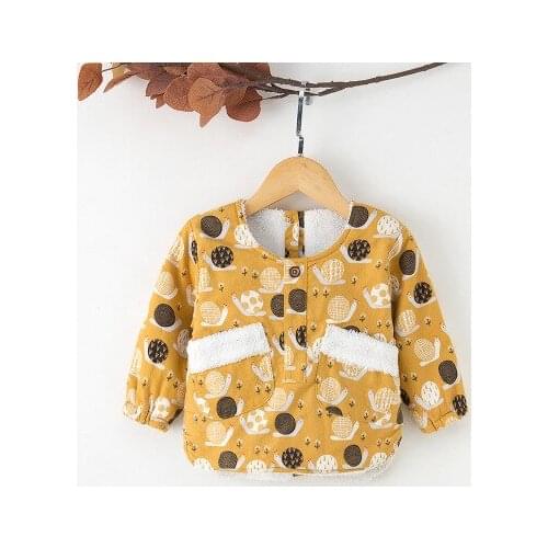 Newborn Baby Kids Winter Jacket Cashmere Cotton Child Clothes Fashion Print Thicken Boys Girls Outwear Toddler Baby Kids Coats