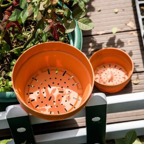 1PC Imitation Terracotta Planter Plastic Planting Pot Cactus Plant Containers Indoor Garden Bonsai Pots With Drainage Hole